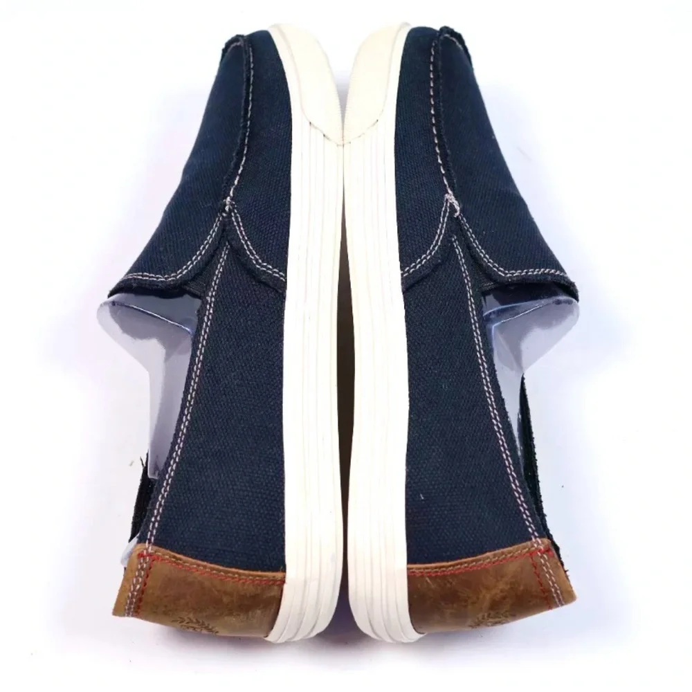 - Chaps Sz 10 Navy Canvas Slip-On Loafers! NEW!